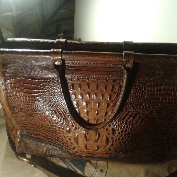 Vintage Brahmin Brown Business Briefcase
